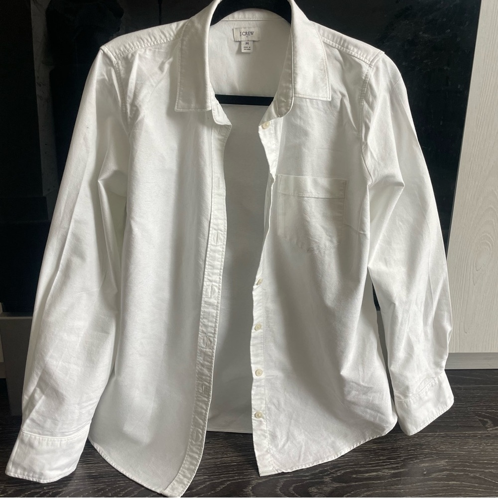 J. Crew Crisp White Collared Shirt